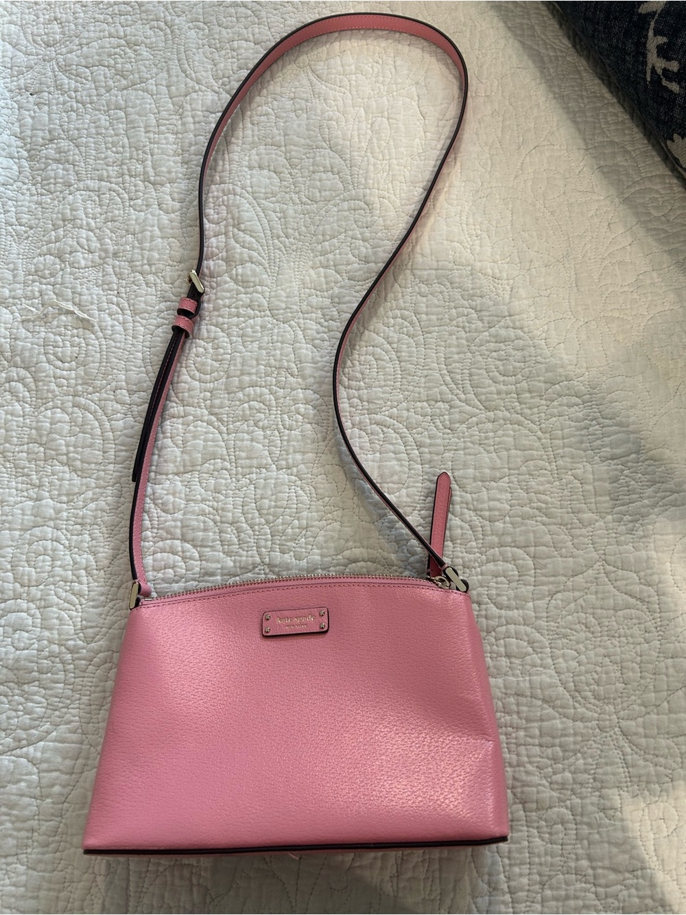 kate spade Pink Pebbled Leather Crossbody Bag